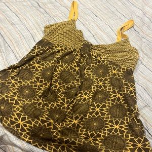 Hippie Boho Yellow Nine West Tank Top Medium